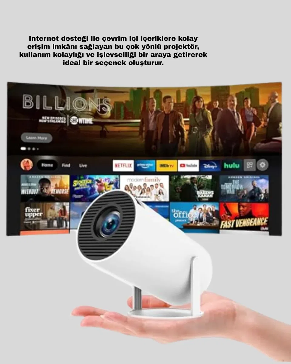 2. 4G Kablosuz Destekli Oyun ve Film Projeksiyonu Ev Kullanımı İçin