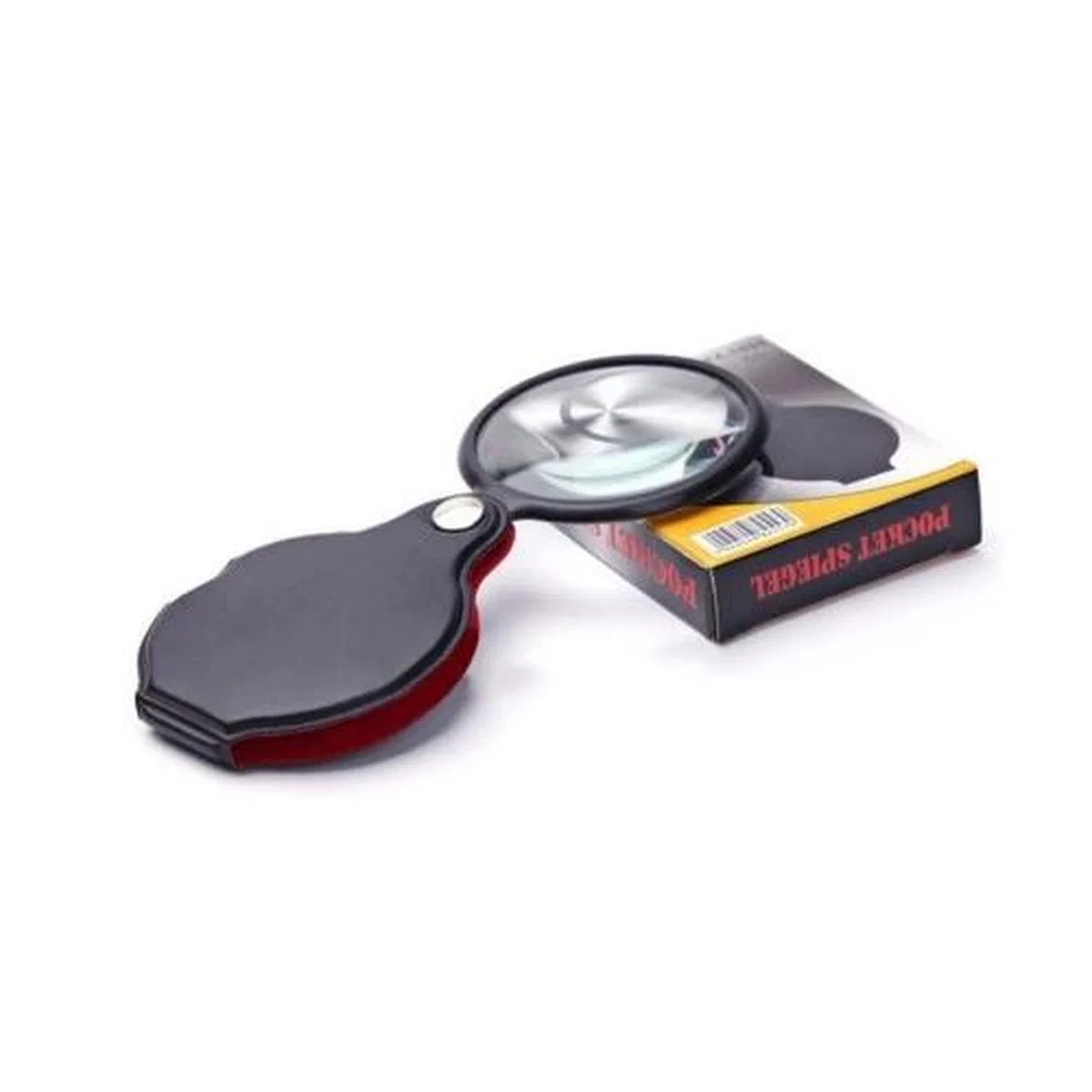 5x 60mm Cam Optik Lens, katlabilir, deri Kaplamalı Cep Büyüteçxx1051