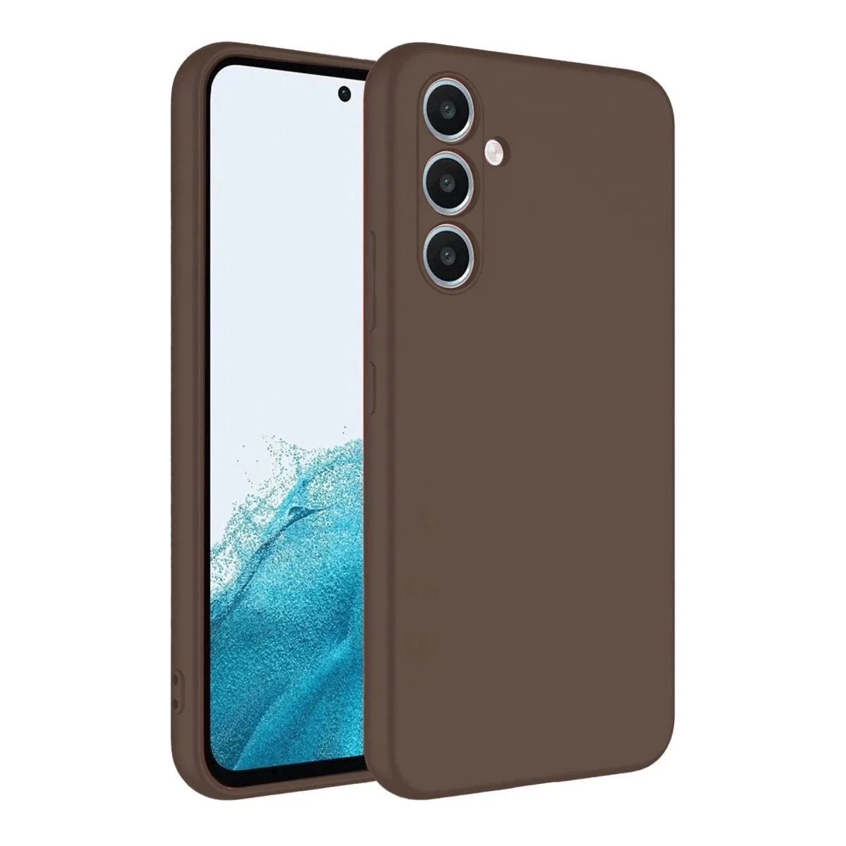 Samsung Galaxy A16 5g Kılıf First Silikon - Kahverengi