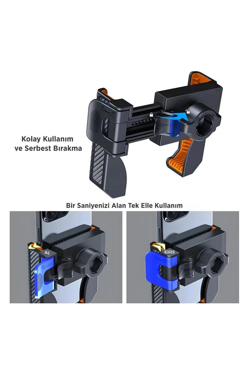 Gidon Bağlantılı Bisiklet Motosiklet İçin Esnek Abs 4-7. 8″ İnç Telefon Tutucu 360° Dönebilen Tasarım