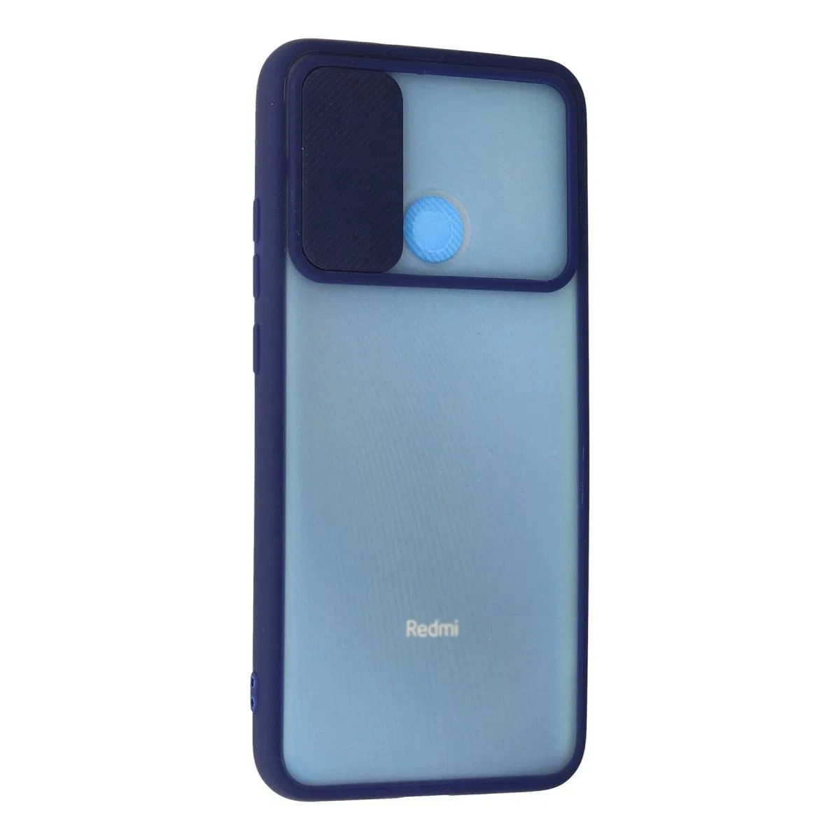 Xiaomi Redmi 9c Kılıf Palm Buzlu Kamera Sürgülü Silikon - Lacivert