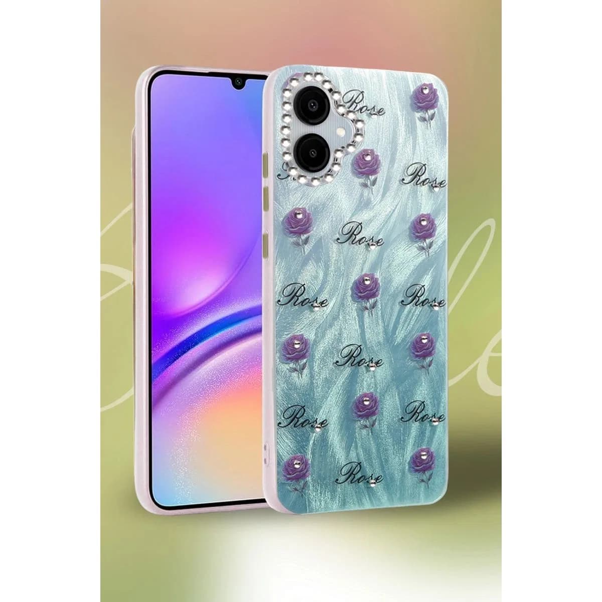 Samsung Galaxy A06 Kılıf Blade Aynalı Desenli Kapak - Desen 1