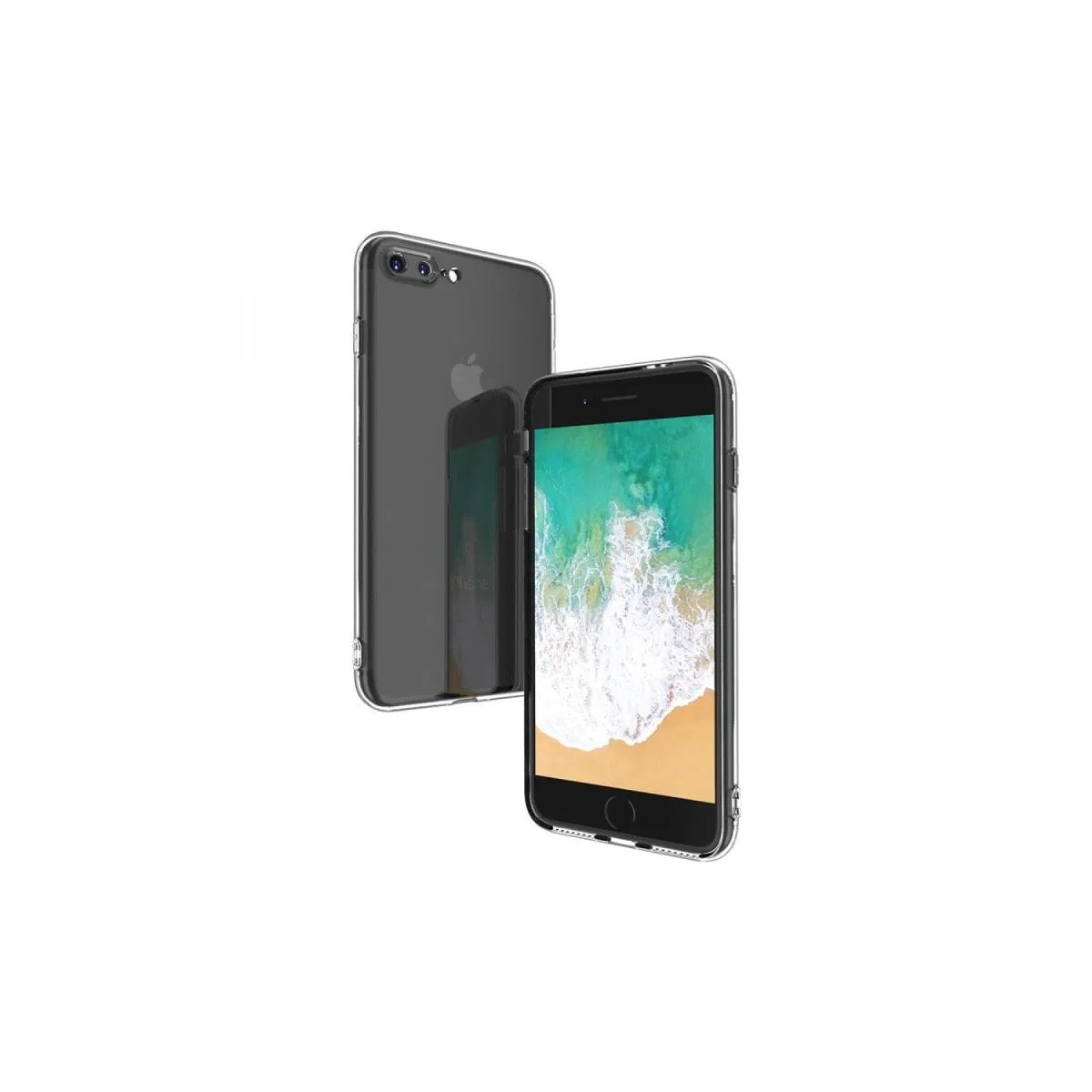 Apple İphone 8 Plus Kılıf Deluxe 2mm Şeffaf Silikon