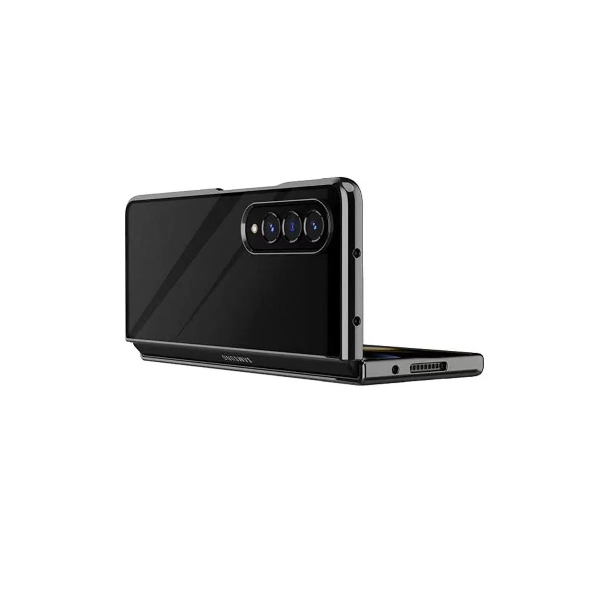 Samsung Galaxy Z Fold 4 Kılıf Fold Element Kapak - Siyah