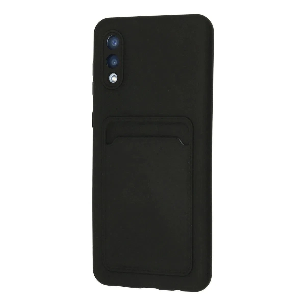 Samsung Galaxy A02 Kılıf Kelvin Kartvizitli Silikon - Siyah