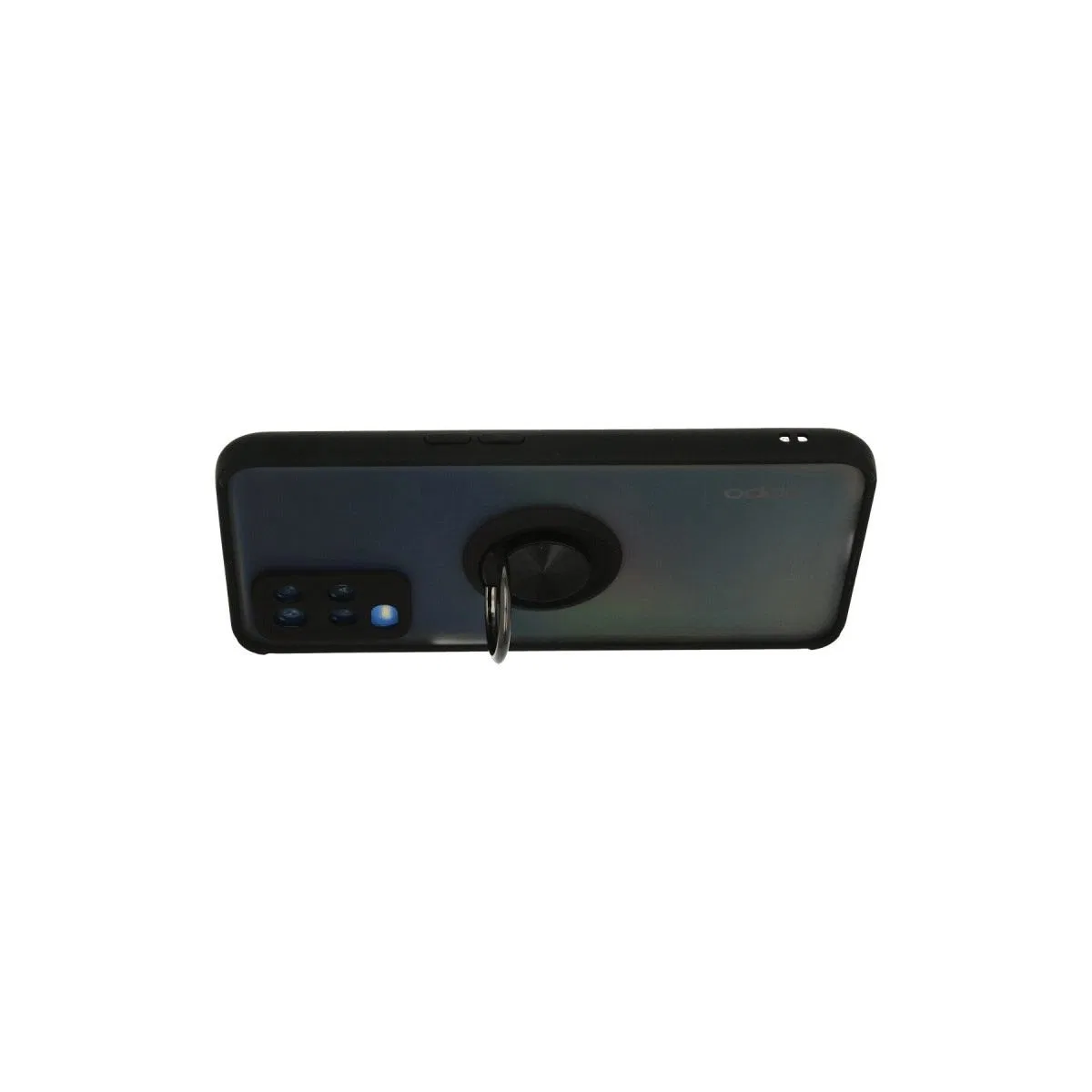 Oppo A54 4g Kılıf Montreal Yüzüklü Silikon Kapak - Siyah