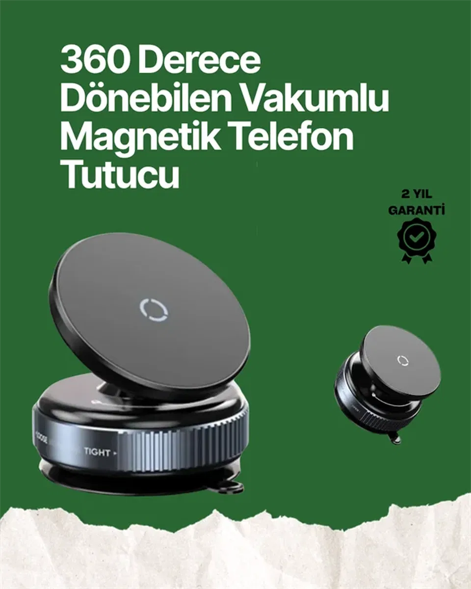 360° Ayarlanabilir Manyetik Araç Telefon Tutucu – Kompakt ve Pratik Tasarım