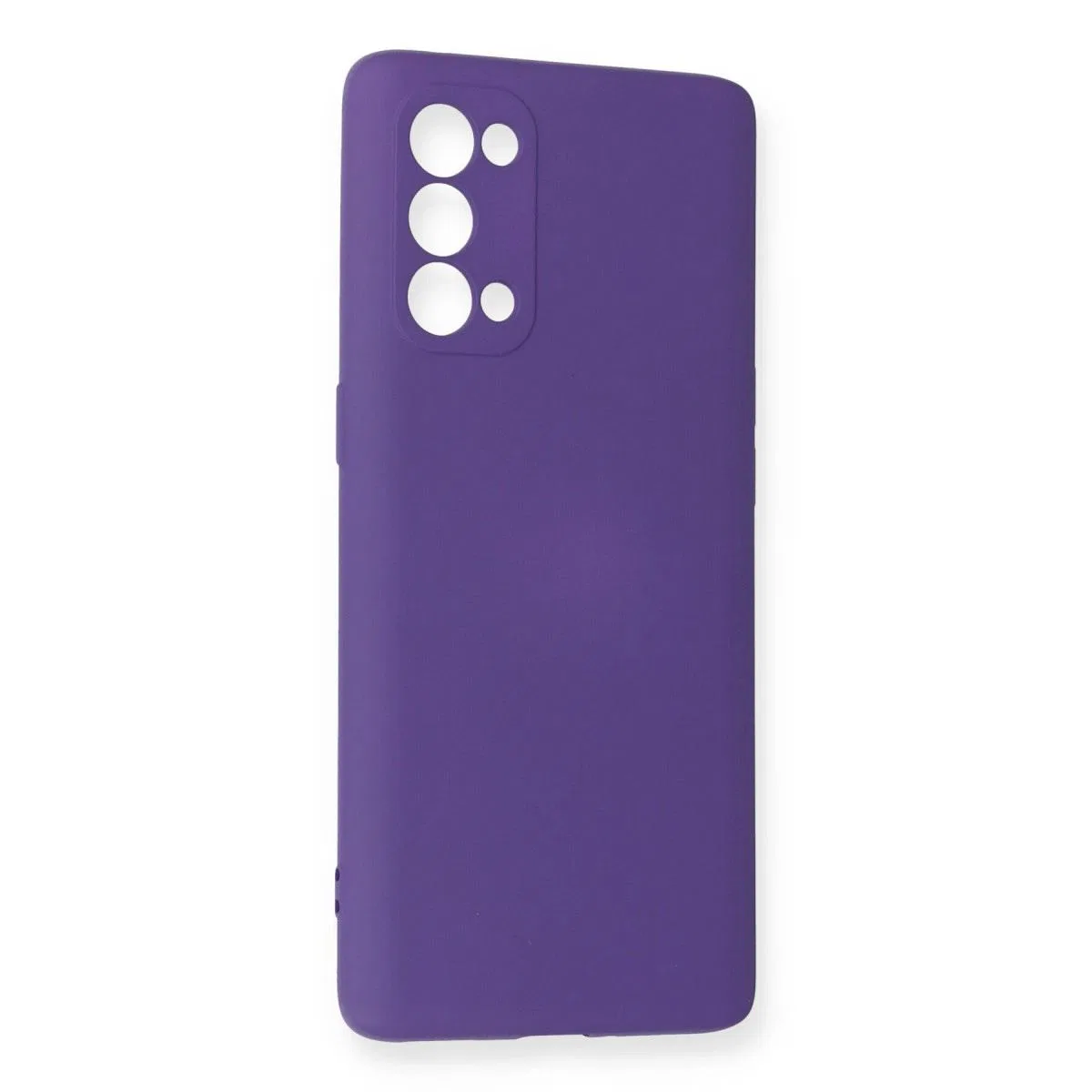Oppo Reno 5 Pro Kılıf Nano İçi Kadife Silikon - Mor