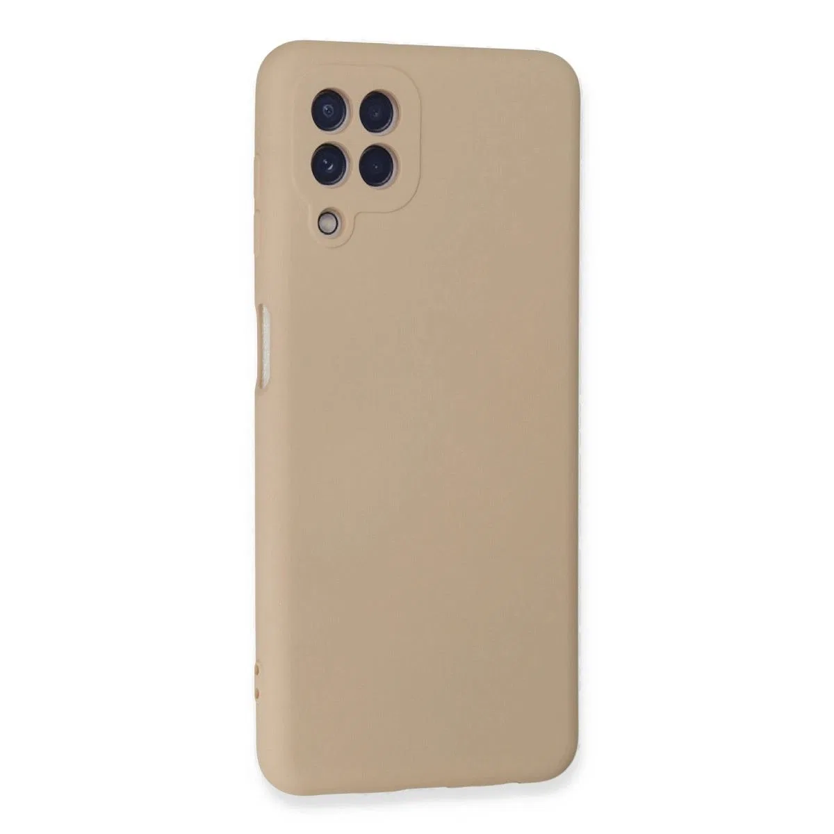 Samsung Galaxy A22 Kılıf Nano İçi Kadife Silikon - Pudra