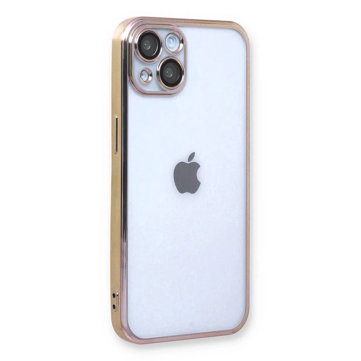 Apple İphone 14 Kılıf Razer Lensli Silikon - Gold