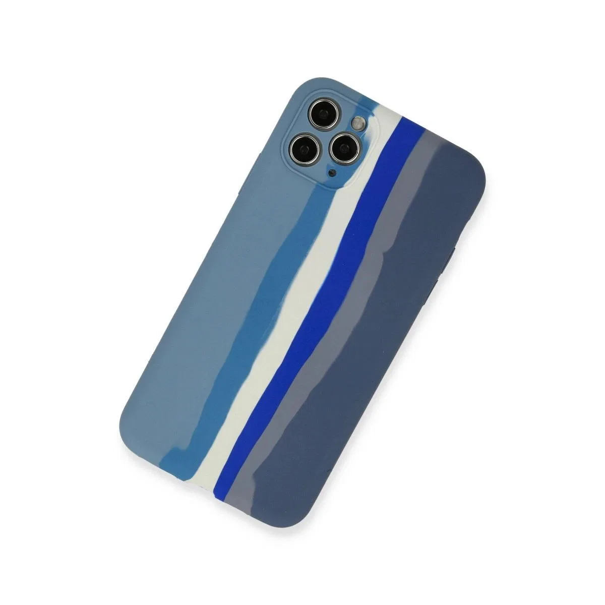Apple İphone 11 Pro Kılıf Ebruli Lansman Silikon - Mavi-gri