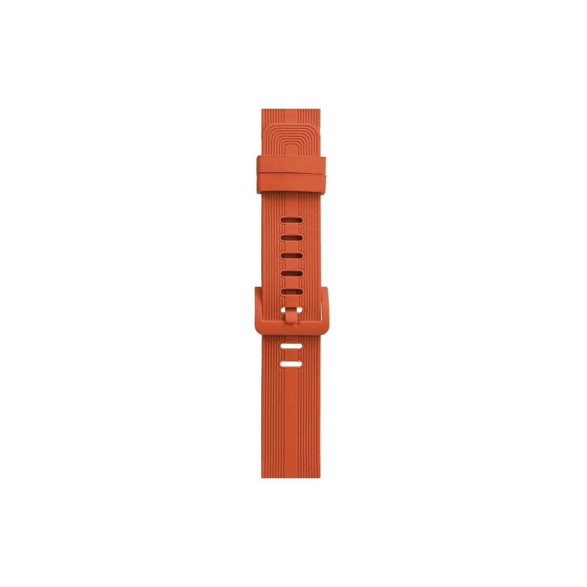 Apple Watch 42mm Kr408 Çizgili Silikon Kordon - Turuncu
