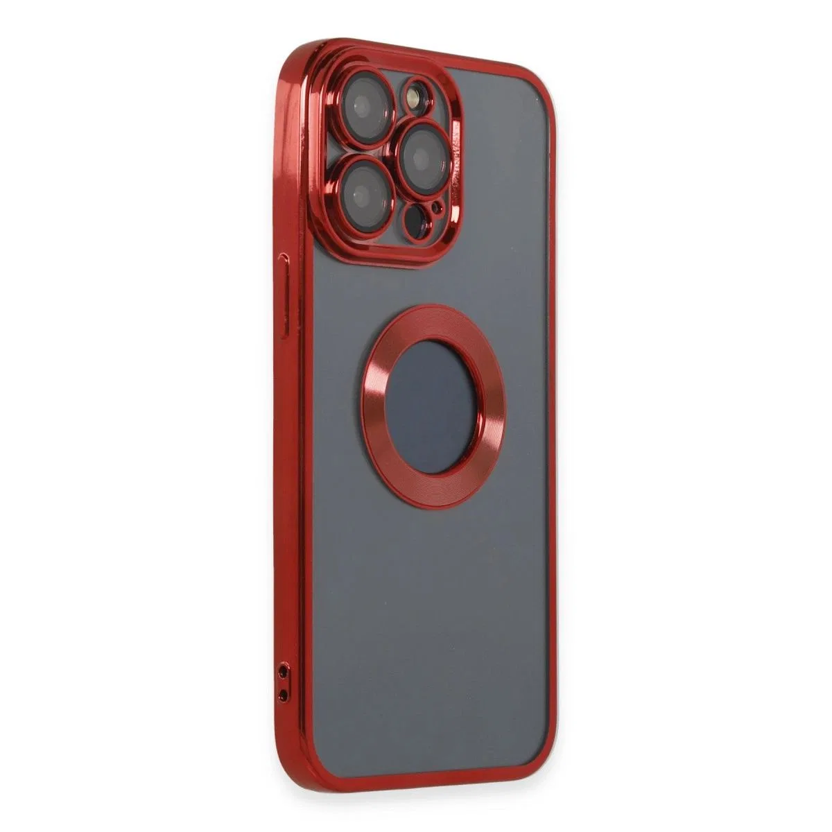 Apple İphone 14 Pro Max Kılıf Slot Silikon - Kırmızı