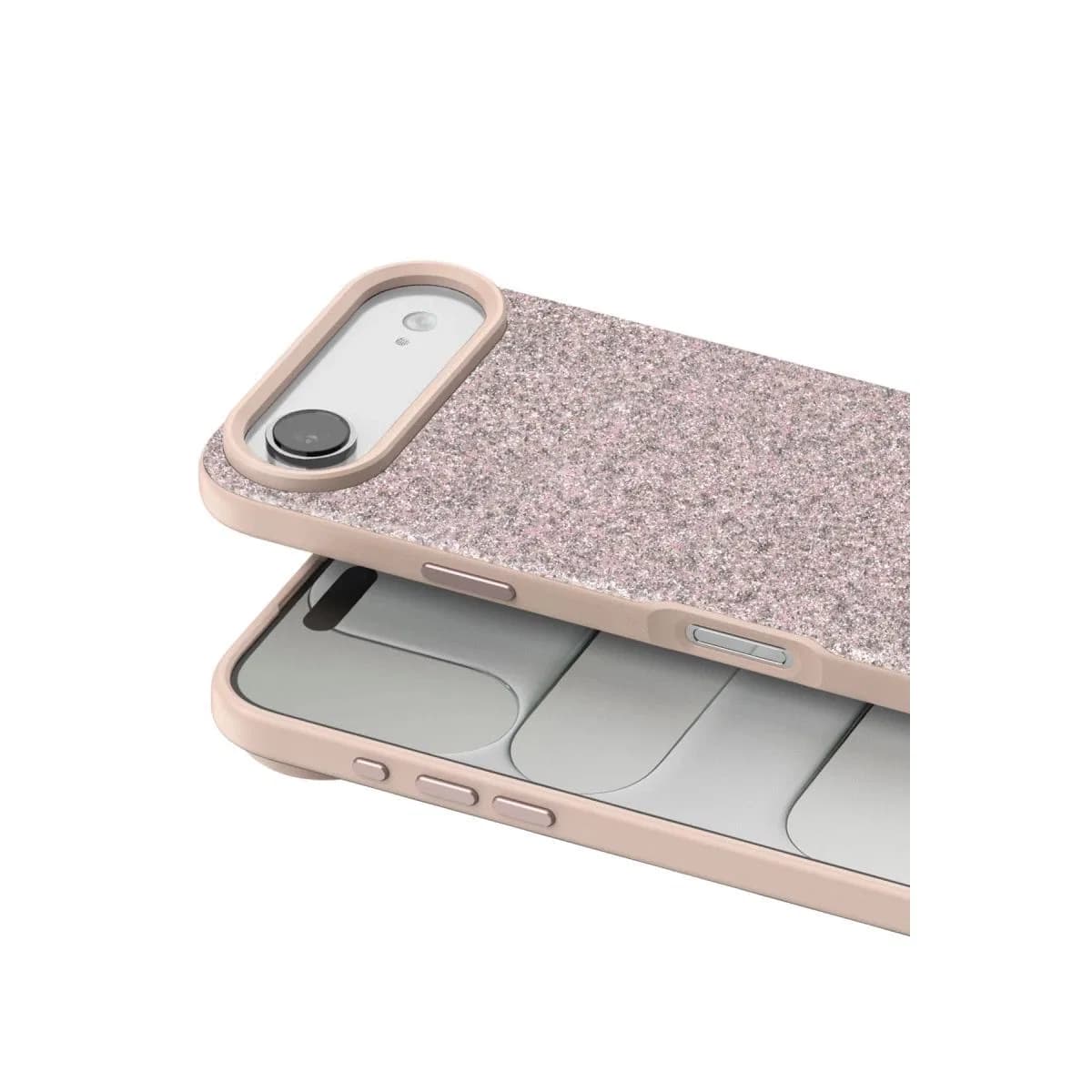 Onegif Apple İphone 17 Air Bright Simli Kapak - Pembe