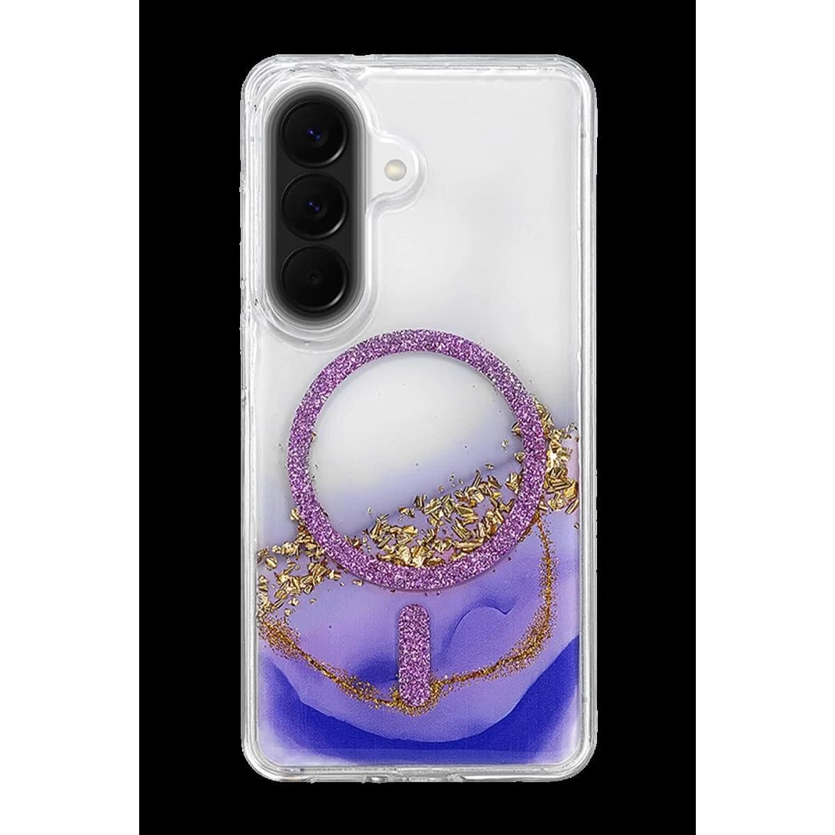 Onegif Samsung Galaxy A56 Lotus Simli Magsafe Kapak - Mor