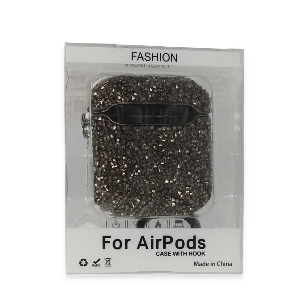 Apple Airpods 2 (2. nesil) Mira Taşlı Kılıf - Siyah