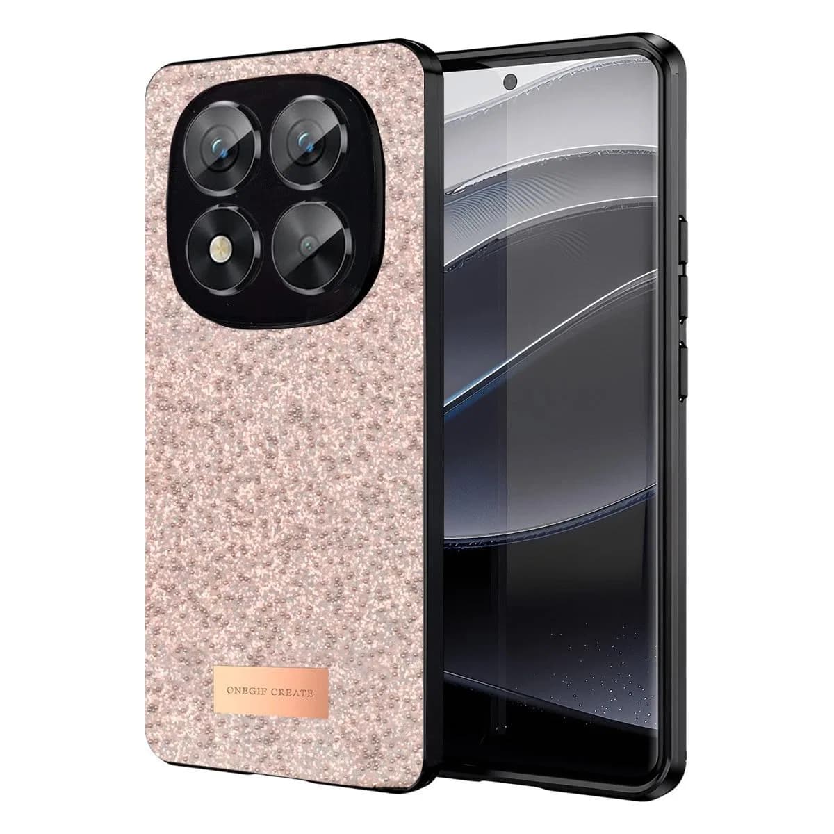 Onegif Xiaomi Redmi Note 14 Pro 5g Bright Simli Kapak - Pembe