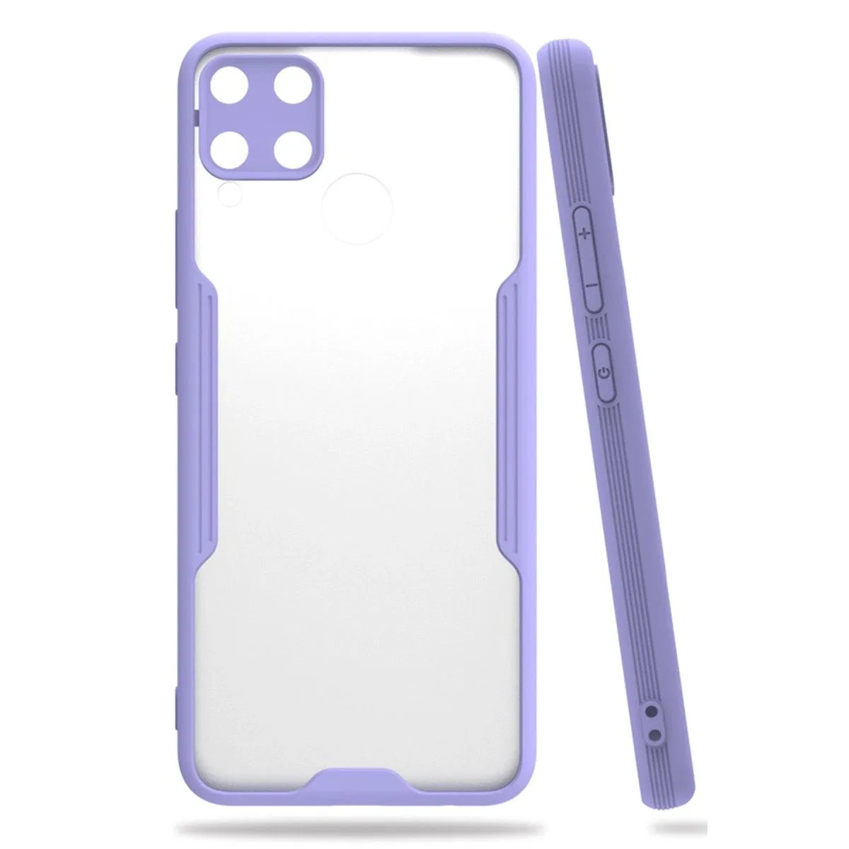 Realme C15 Kılıf Platin Silikon - Lila