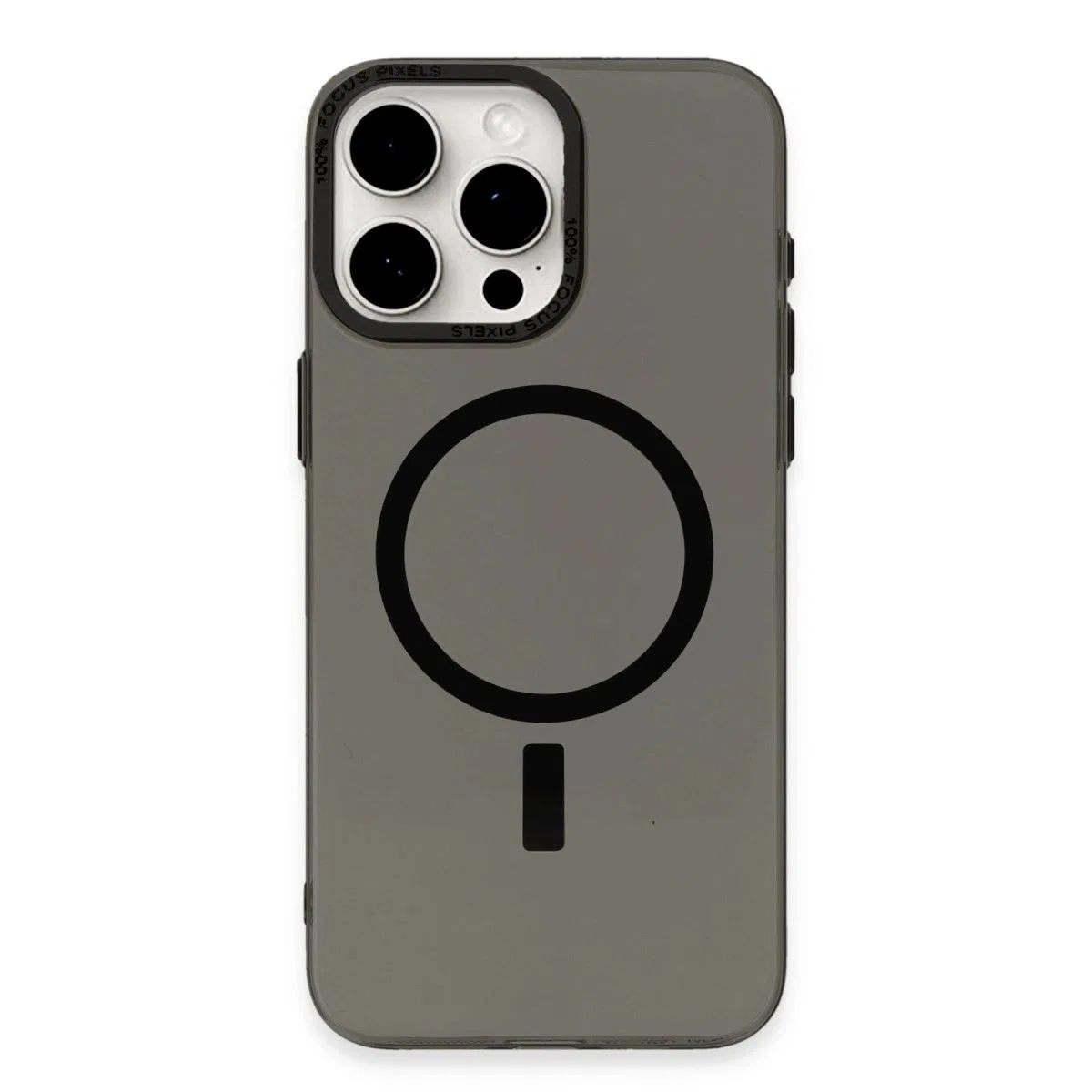 Apple İphone 15 Pro Kılıf Anka Pc Magneticsafe Sert Metal Kapak - Siyah