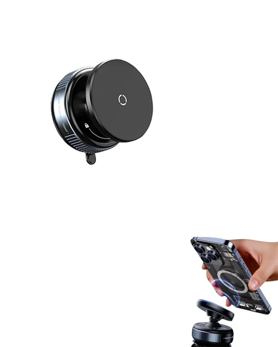 Güçlü Manyetik Tutuşlu 360° Döner Araç Telefon Tutucu – Vakumlu Montajlı