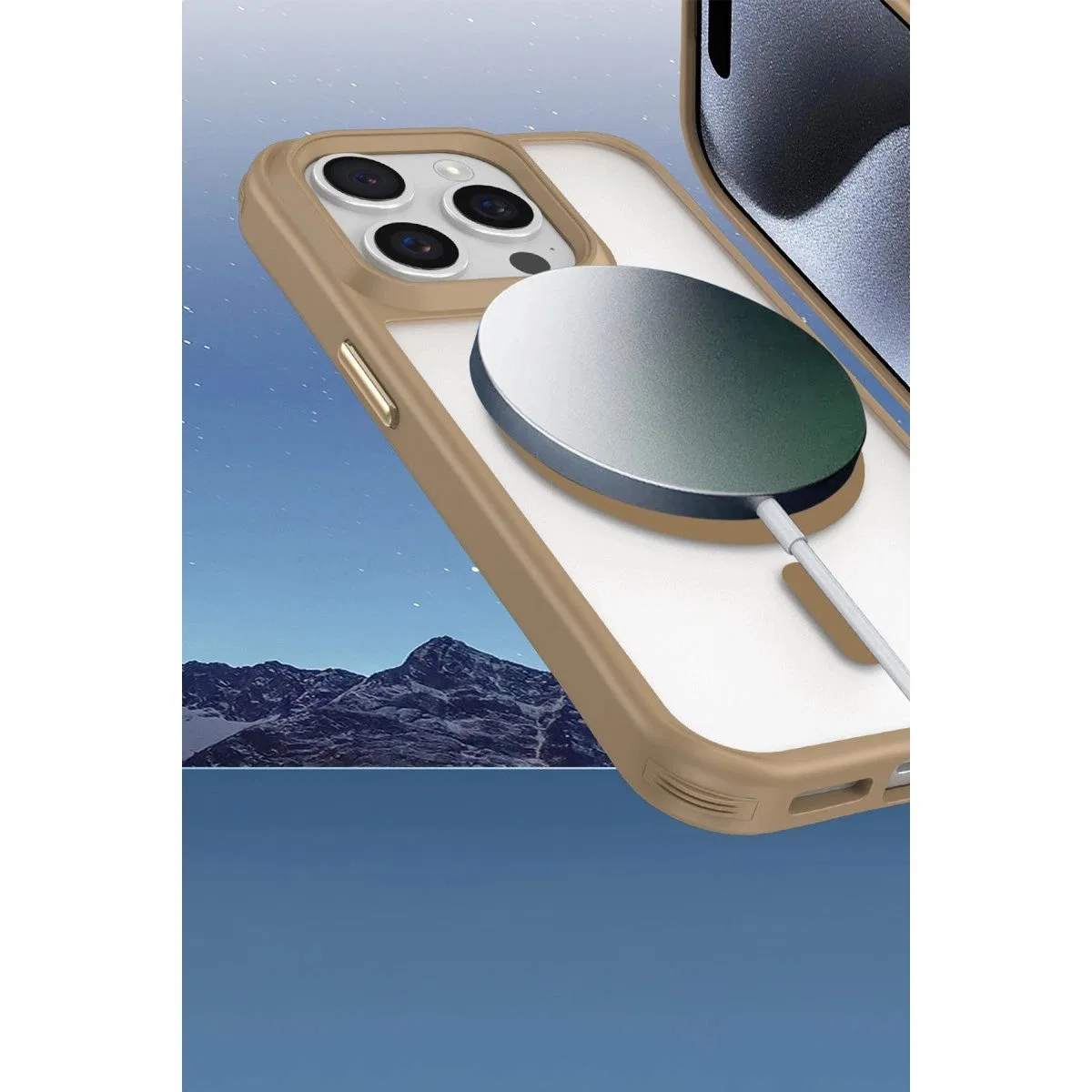 Apple İphone 14 Pro Max Kılıf Enka Magsafe Silikon Kılıf - Şeffaf