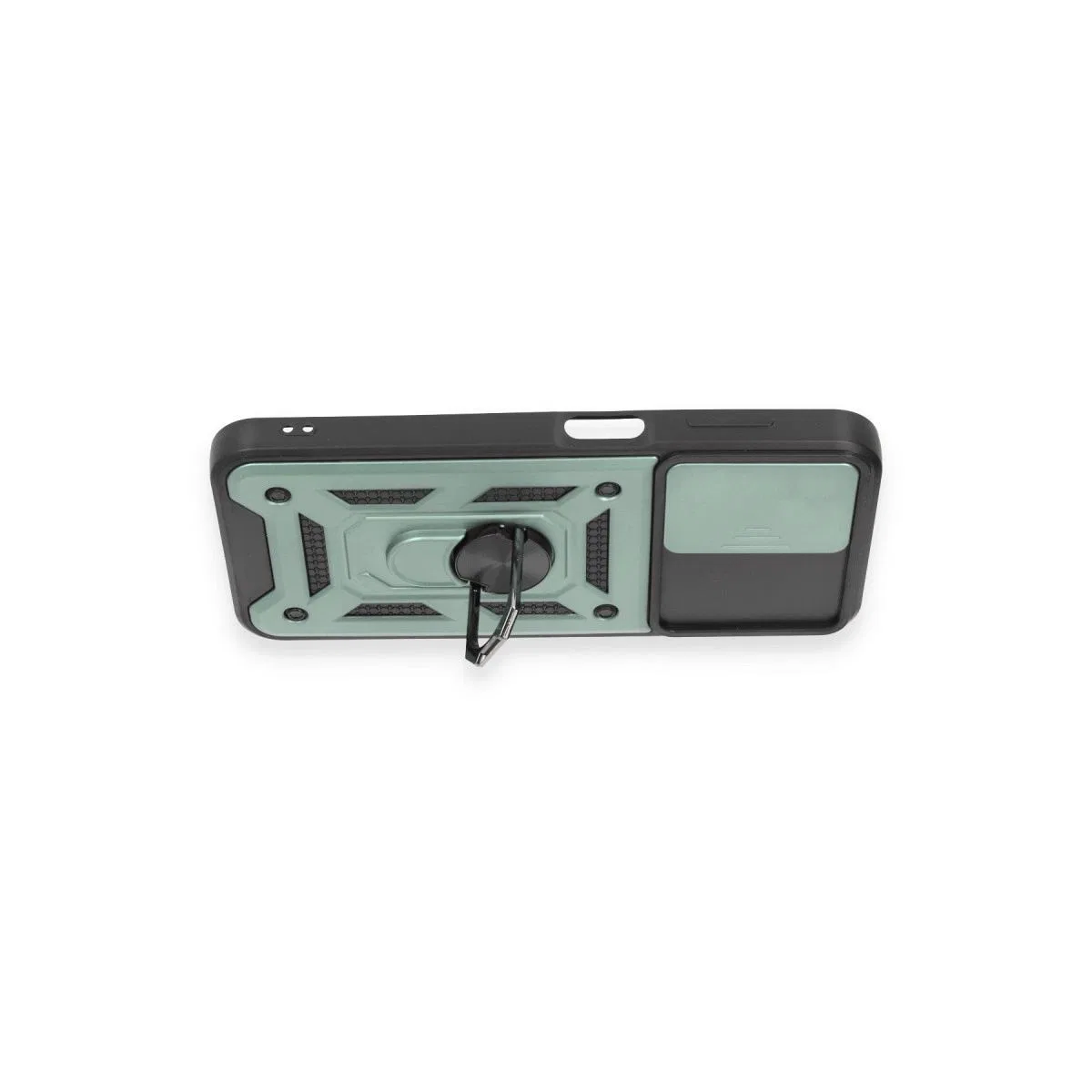Samsung Galaxy M14 5g Kılıf Pars Lens Yüzüklü Silikon - Yeşil