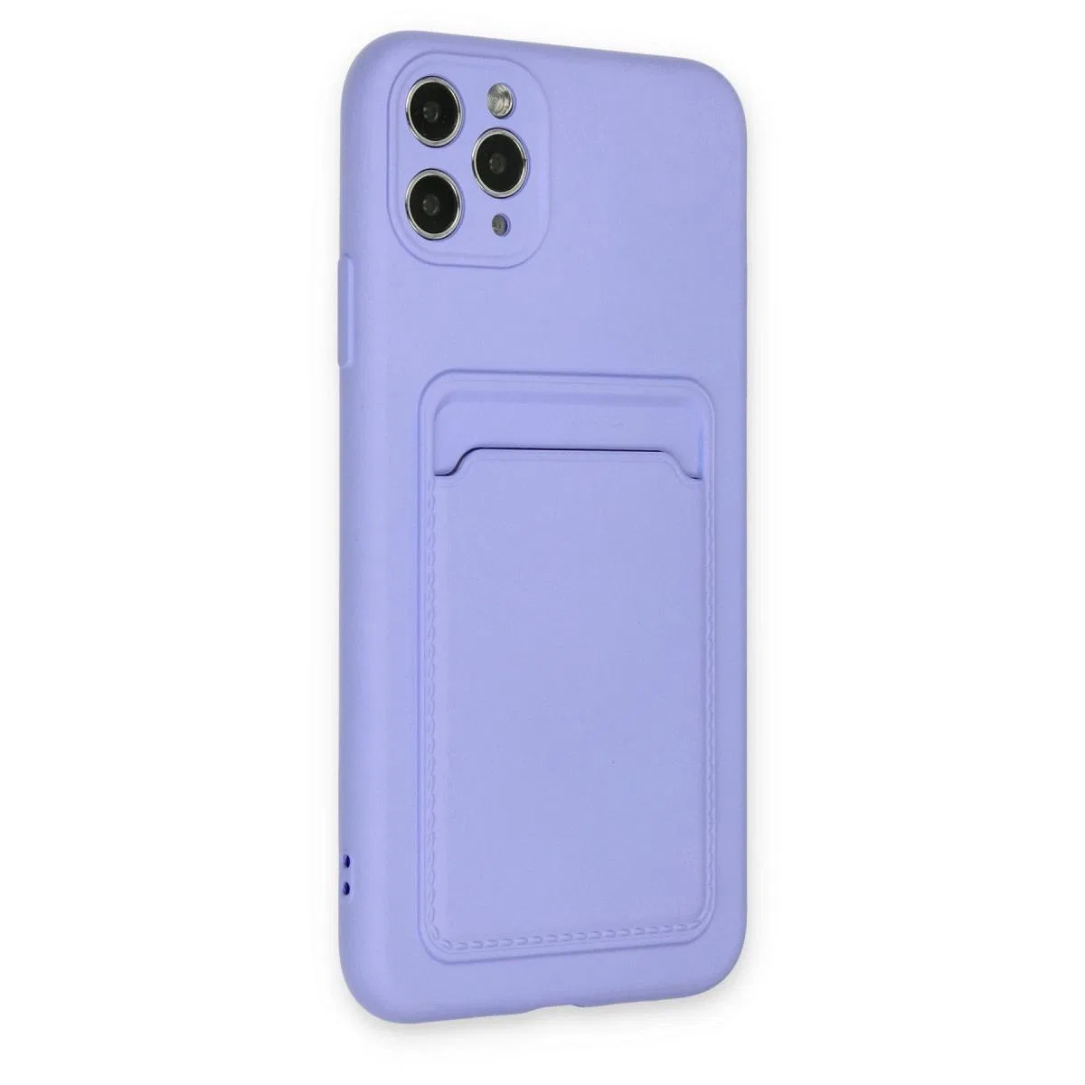 Apple İphone 11 Pro Max Kılıf Kelvin Kartvizitli Silikon - Lila