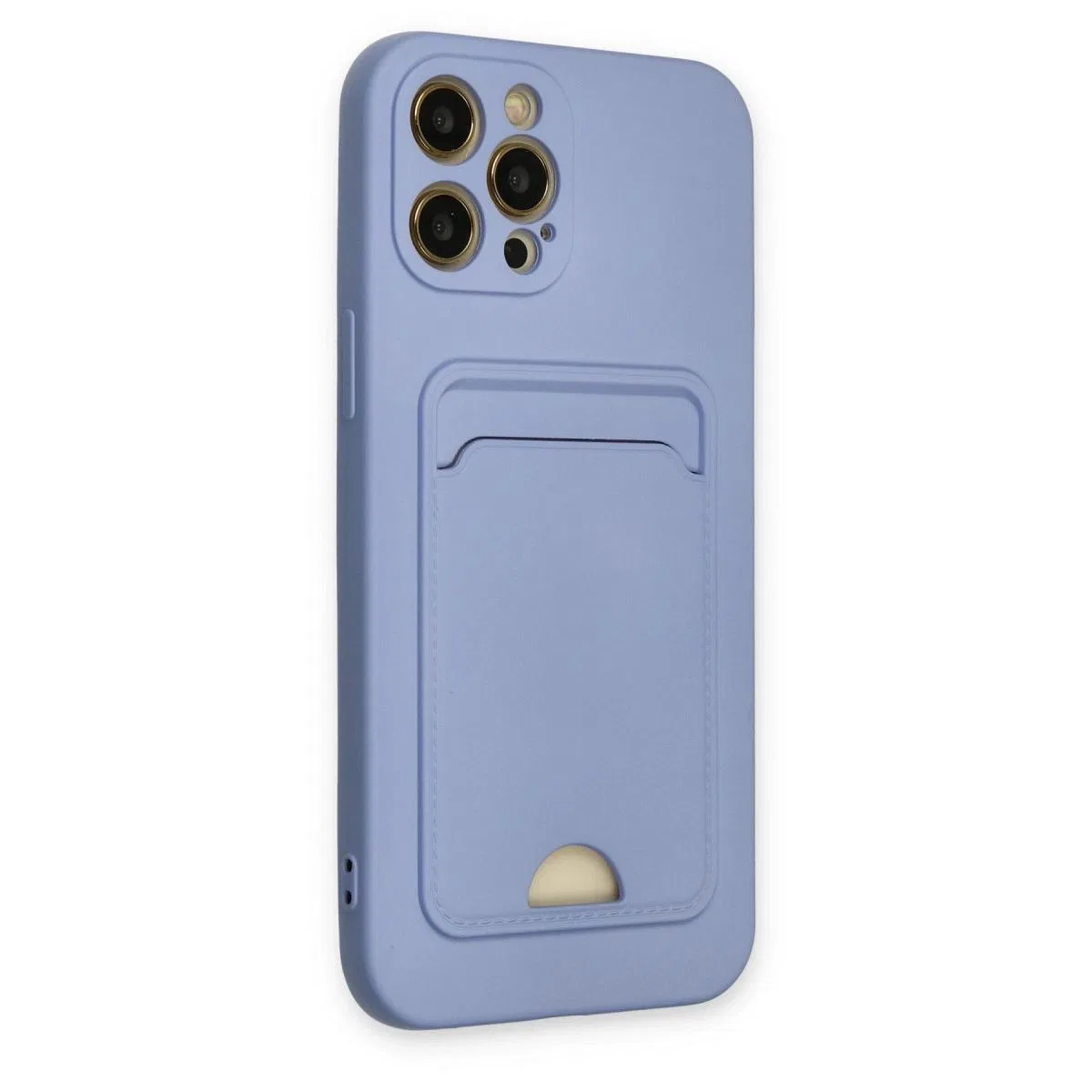 Apple İphone 12 Pro Max Kılıf Kelvin Kartvizitli Silikon - Lila