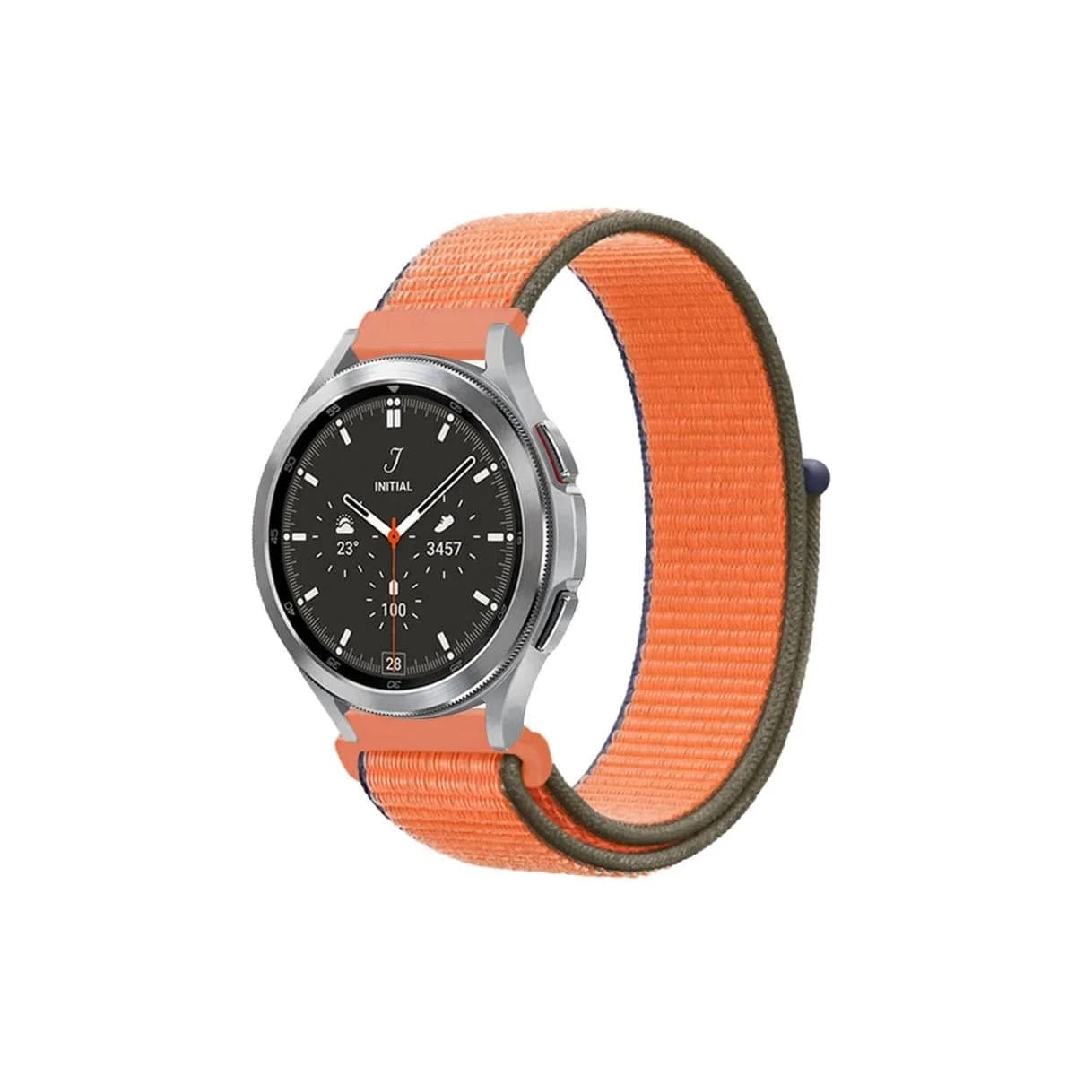 Watch 22mm Hasırlı Cırtcırtlı Kordon - Turuncu