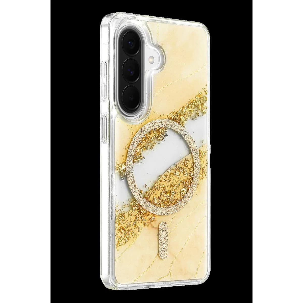 Onegif Samsung Galaxy A37 5g Lotus Simli Magsafe Kapak - Gümüş