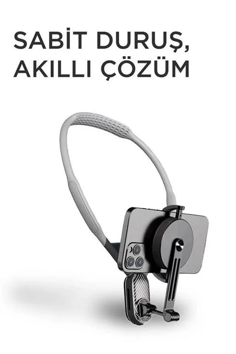 360 Derece Ayarlanabilir Boyun Askılı Manyetik Telefon Tutucu