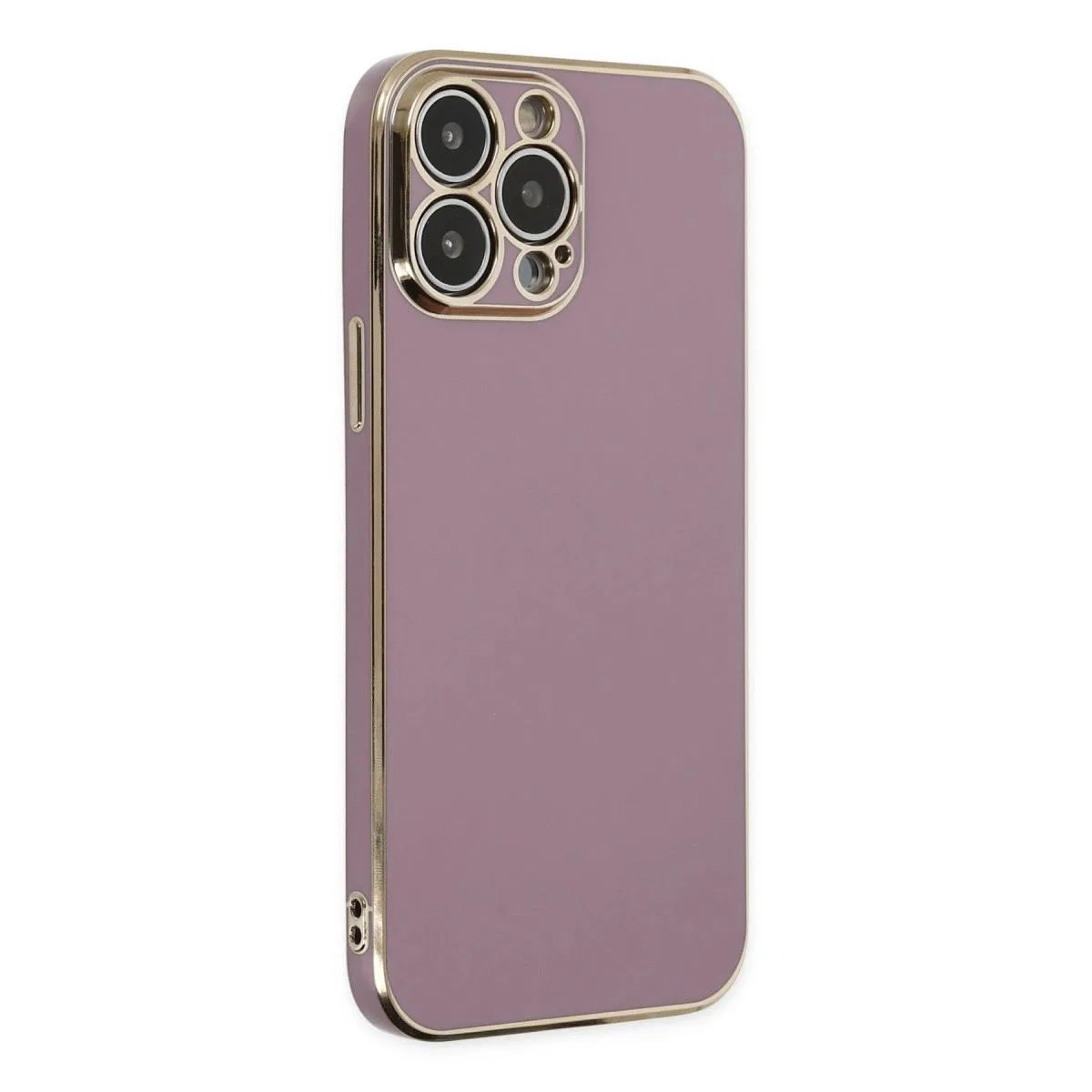 Apple İphone 15 Pro Max Kılıf Volet Silikon - Mor
