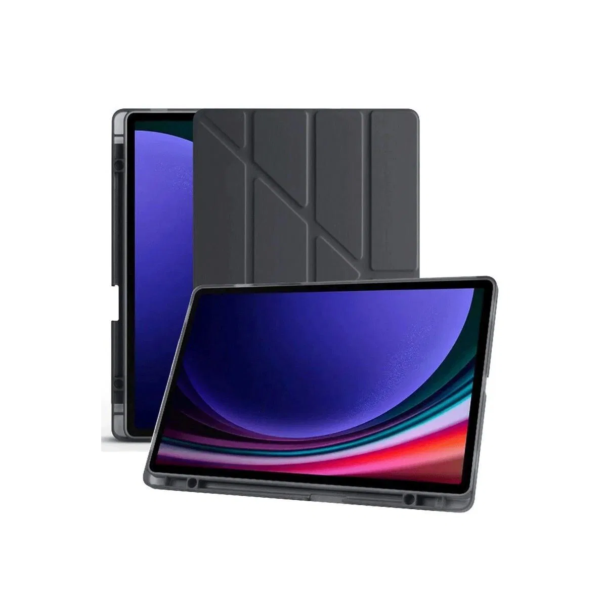 Samsung Galaxy X610 Tab S9 Fe Plus 12. 4 Kılıf Kalemlikli Mars Tablet Kılıfı - Siyah