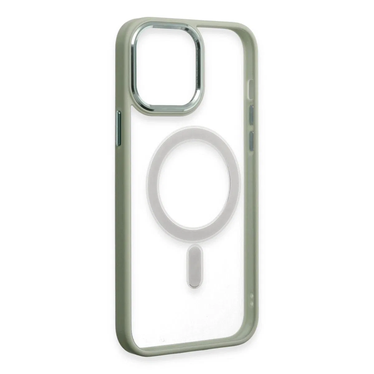 Apple İphone 15 Pro Max Kılıf Room Magneticsafe Silikon - Su Yeşili