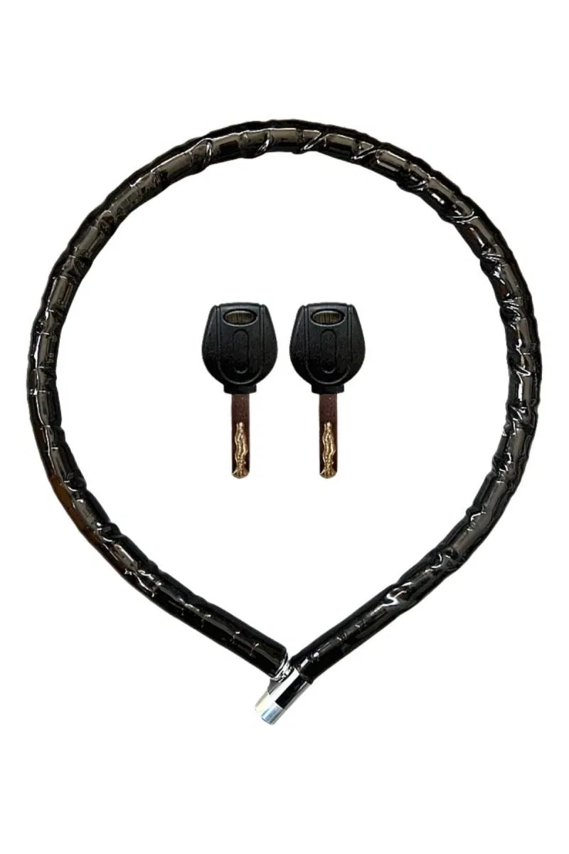 Yuma Ym-752 Motorsiklet Kilidi Anahtarlı Körüklü Siyah ( Boy: 120cm-çap: 22mm )