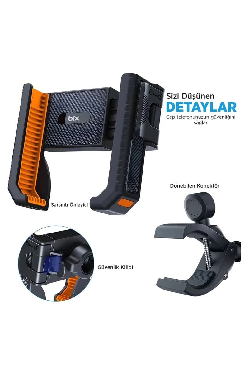 Gidon Bağlantılı Bisiklet Motosiklet İçin Esnek Abs 4-7. 8″ İnç Telefon Tutucu 360° Dönebilen Tasarım