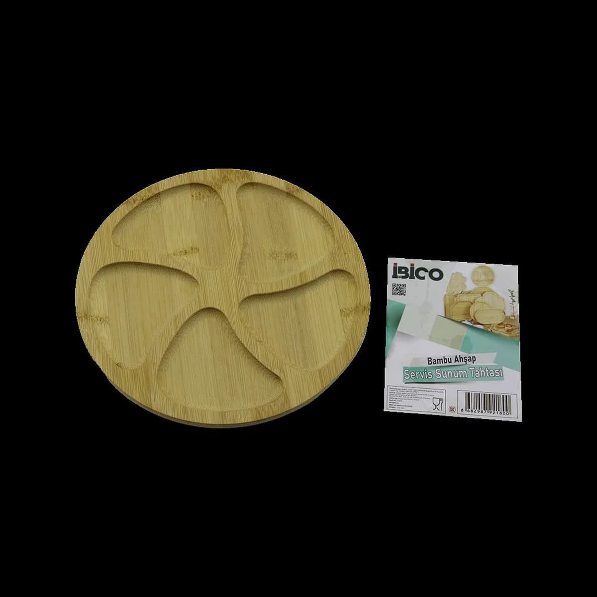 Bambu 5 Bölmeli Yuvarlak Servis Tepsisi 20 x 1. 4 cm