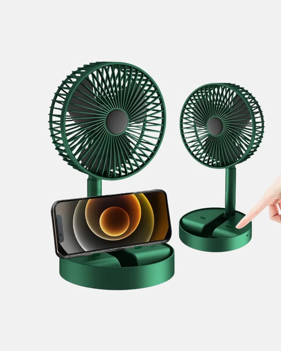 Katlanabilir Şarjlı Mini Fan 3 Kademeli Hız Ayarlı Taşınabilir