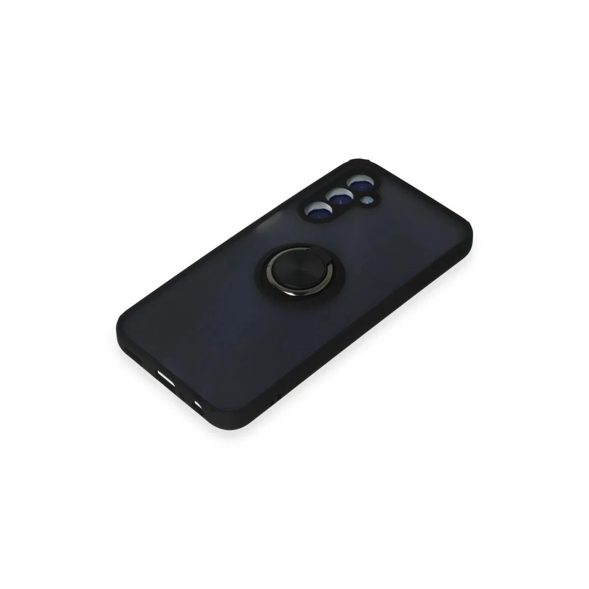 Samsung Galaxy M34 5g Kılıf Montreal Yüzüklü Silikon Kapak - Siyah