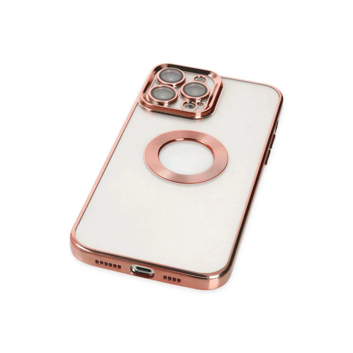 Apple İphone 14 Pro Max Kılıf Slot Silikon - Rose Gold