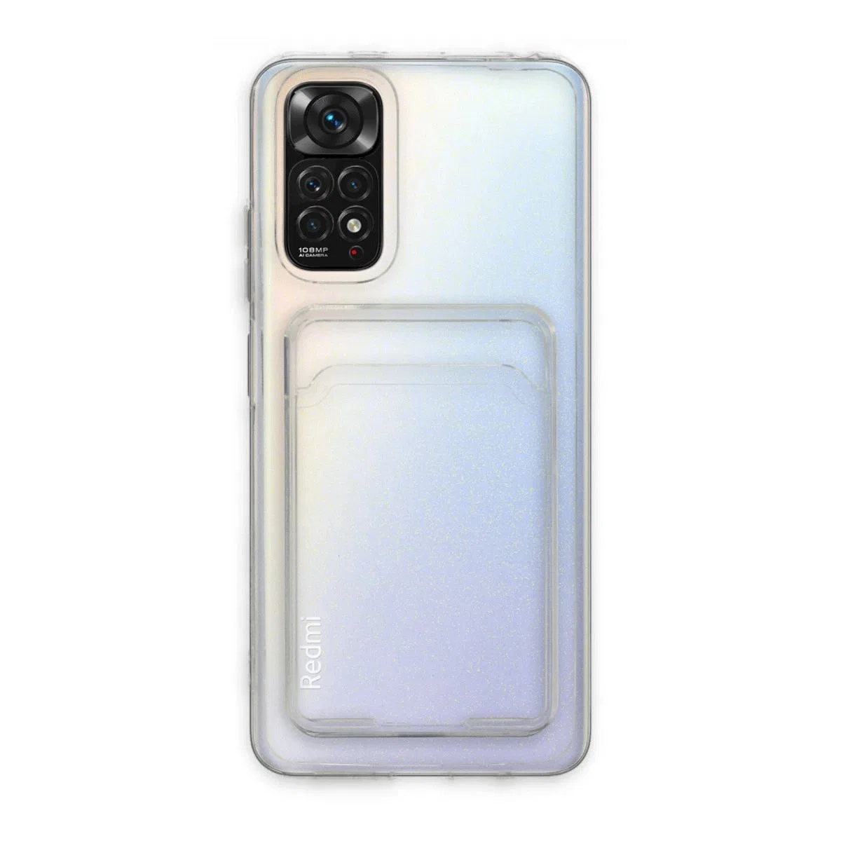 Xiaomi Redmi Note 11 Kılıf Kart Şeffaf Silikon - Şeffaf