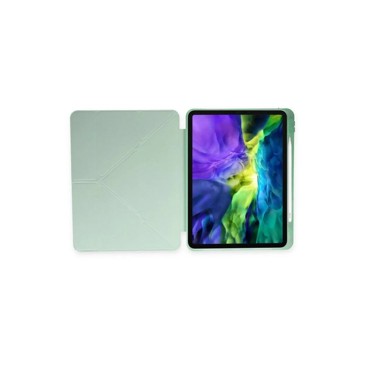 Apple İpad 10. 2 (8. nesil) Kılıf Kalemlikli Mars Tablet Kılıfı - Açık Yeşil