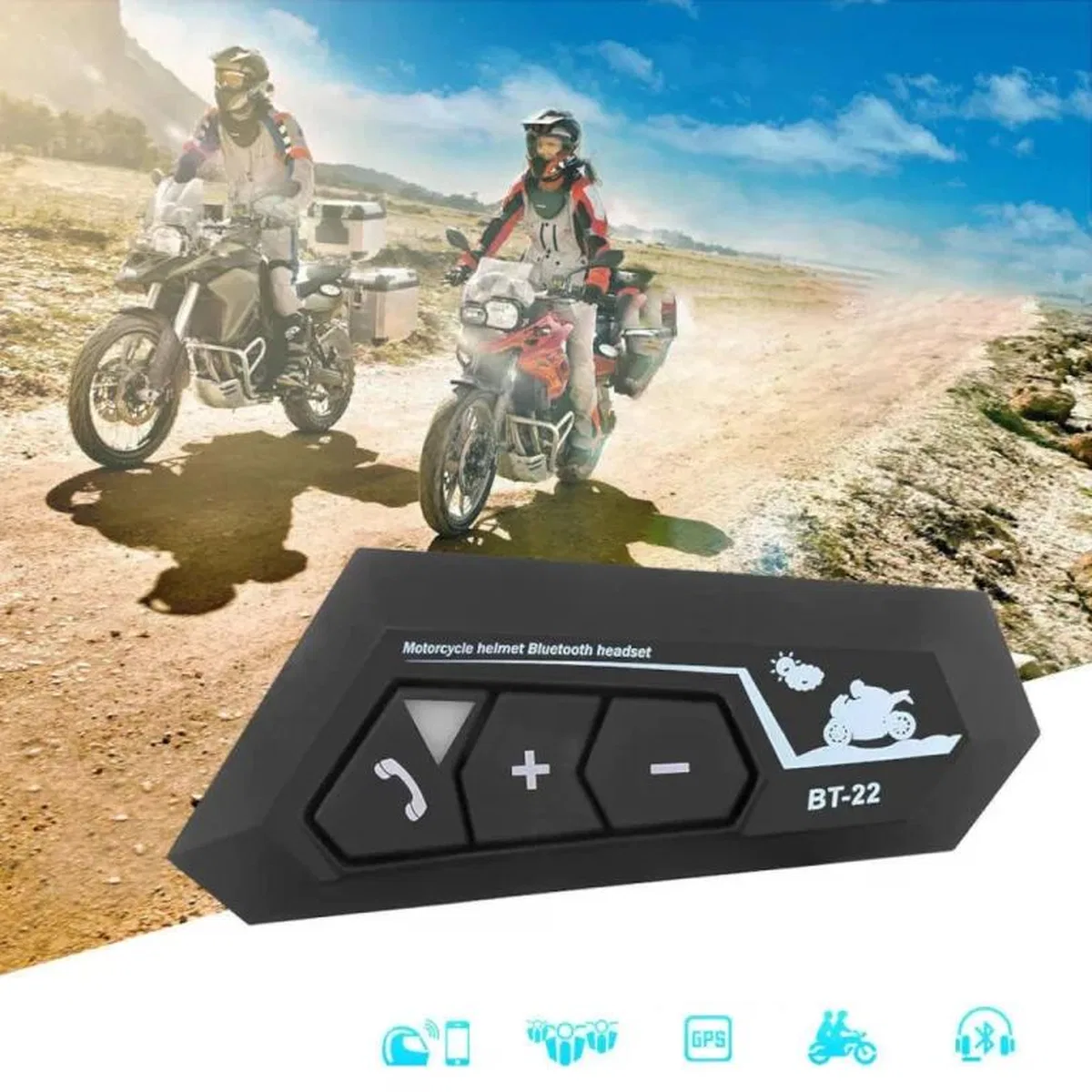 Bt22 Kask Kulaklık Bluetooth Motosiklet Kulaklık 5. 0 Bluetooth Interkom Motorsiklet Kulaklık