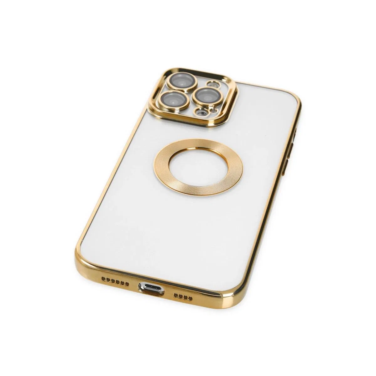 Apple İphone 14 Pro Max Kılıf Slot Silikon - Gold