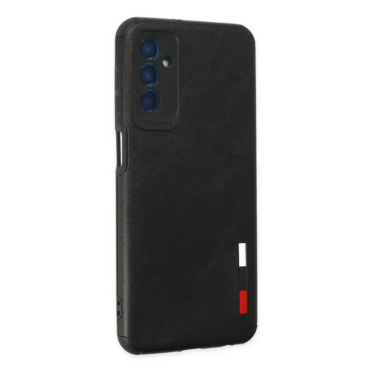 Samsung Galaxy M13 Kılıf Loop Deri Silikon - Siyah