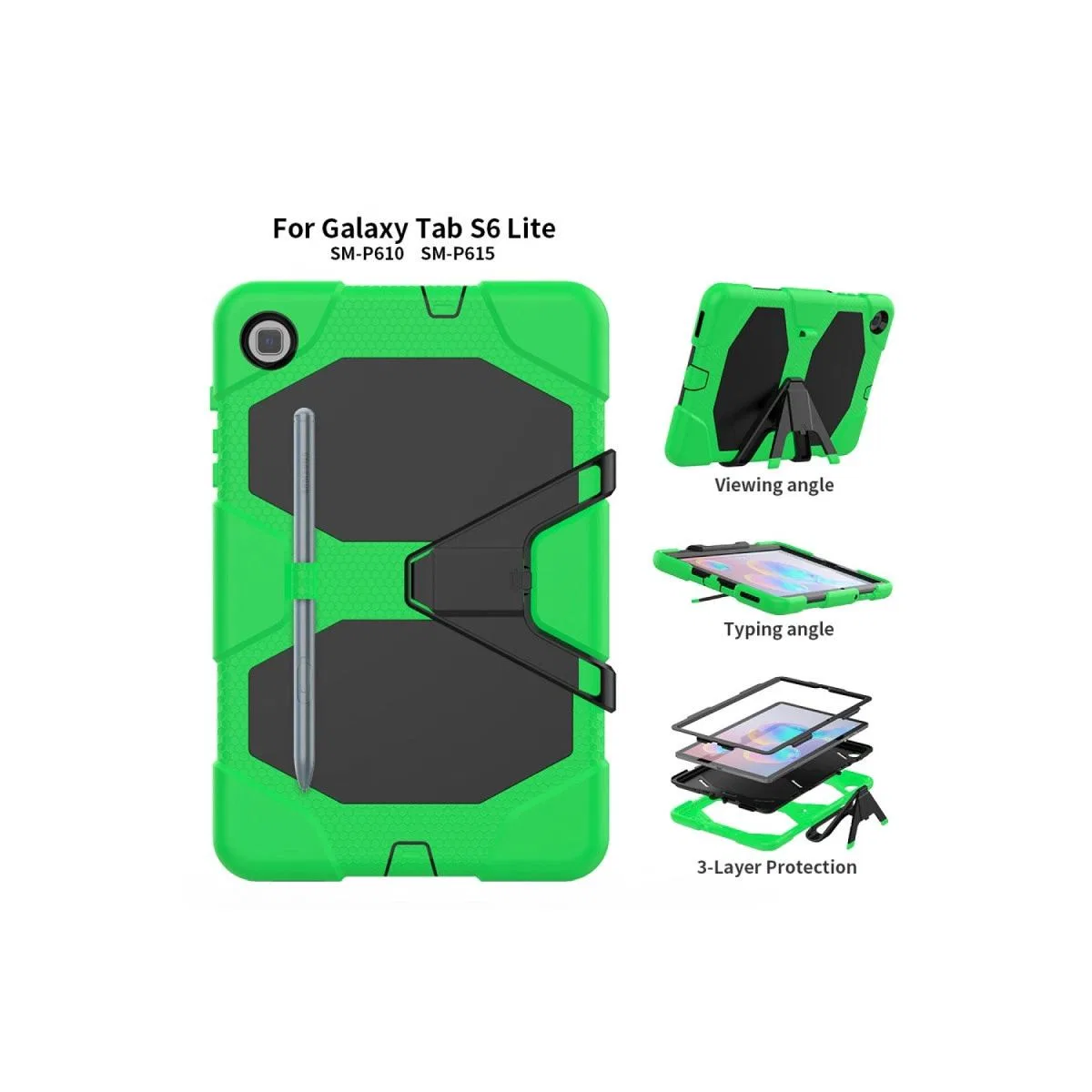 Samsung Galaxy T500 Tab A7 10. 4 Kılıf Griffin Tablet Kapak - Yeşil