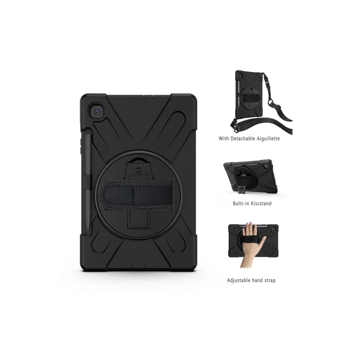 Samsung Galaxy P610 Tab S6 Lite 10. 4 Kılıf Amazing Tablet Kapak - Siyah