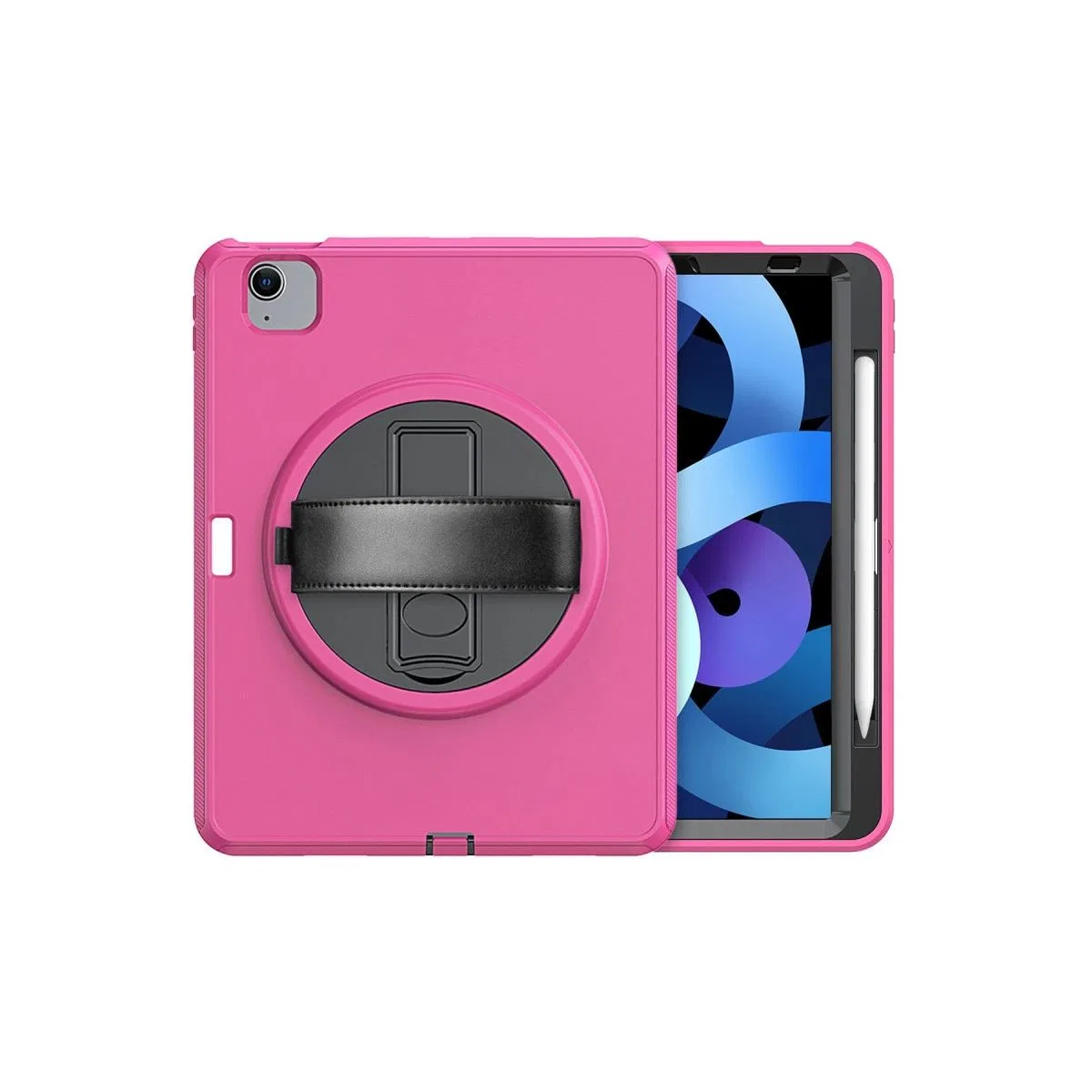 Apple İpad 2022 10. 9 (10. nesil) Kılıf Hand Strap Tablet Kılıfı - Pembe