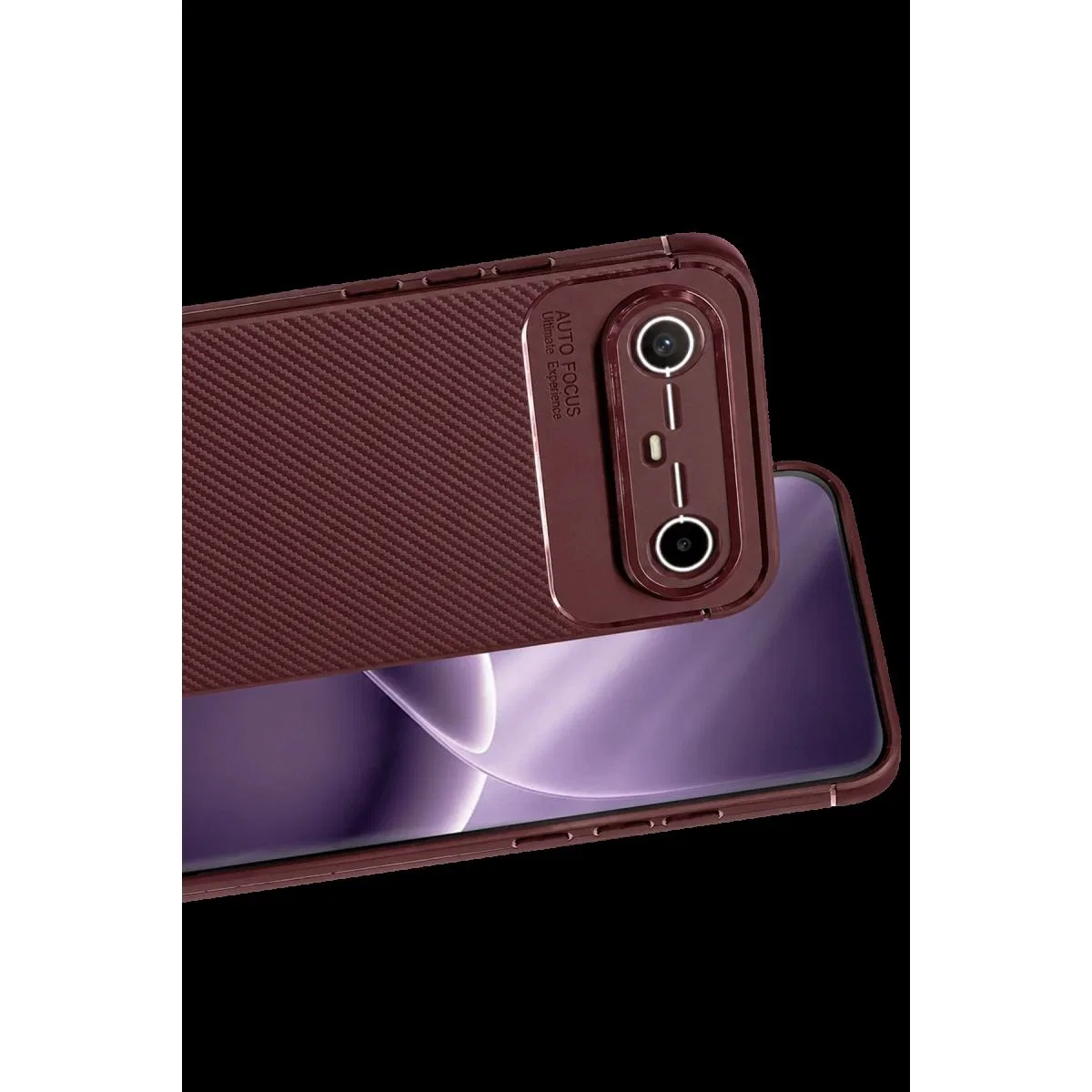 Newface Tecno Spark Slim 5g Auto Focus Karbon Kapak - Bordo