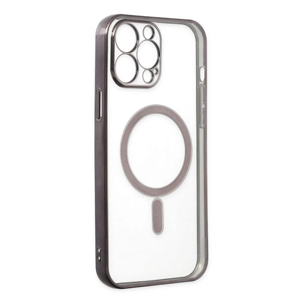 Apple İphone 14 Pro Kılıf Magneticsafe Lazer Silikon - Siyah